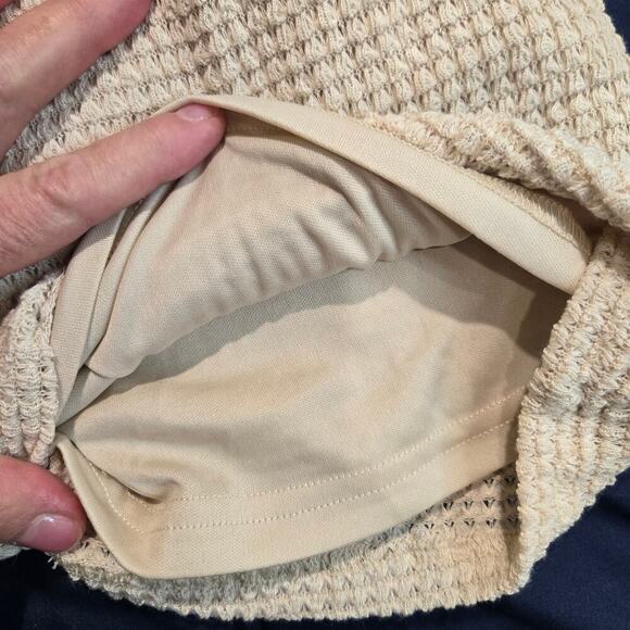 NWT Bluivy Waffle Knit Off-the-shoulder Romper with Drawstring Sleeve Size M - Picture 9 of 10